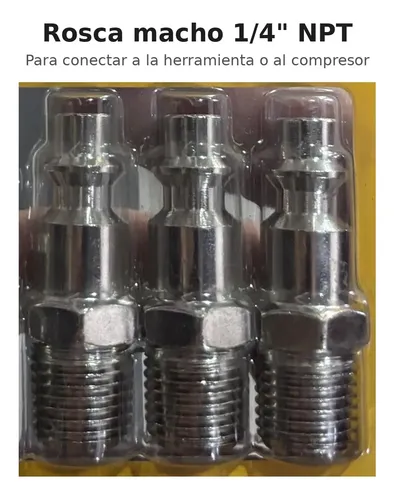 Juego 5 Acoples Rápidos 1/4 Npt Compresor Uyustools Aco5fu - Imagen 4