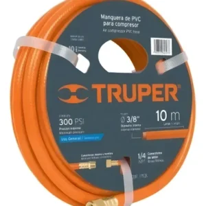 Manguera Para Compresor Pvc 10 M 3/8 300 Psi Truper 10893 Naranja