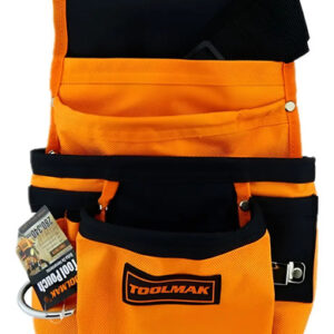 Coleto Carpintero Simple Toolmak Con Porta Martillo  Naranja