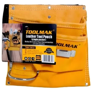 Coleto Carpintero Toolmak Con 4 Compartimiento Y Gancho Cafe Claro