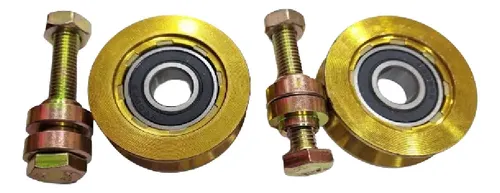2 Ruedas De Portón De 7 Cms Con Perno - Imagen 2