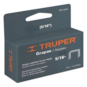 Grapas 5/16 Marca Truper Modelo Et-21 , 3 Caja De 1000  Gris
