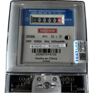 Medidor Electrónico Monofásico 220v 10(50)a Inoxcrom Dds666