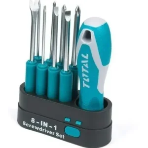 Set De Destornilladores Total 8 En 1 , Con Caja Plastica