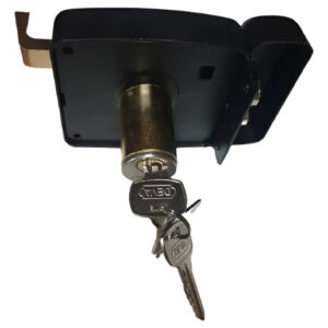 Cerradura Chapa De Puerta 35 Mm, Portón 3 Llaves Marca Deva Negro
