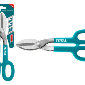 Tijeras Total 10  Recta Cortar Lata Profesional Turquesa