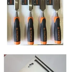 Set 4 Formones Para Madera Truper + Escuadra Rápida