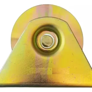 1 Rueda Porton 9 Cm. Con Base  Para Soldar O Usar Con Pernos