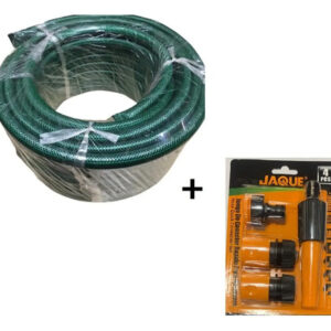 Manguera De 1/2 Pulgada Reforzada, 50 Mts Mas Accesorios Verde